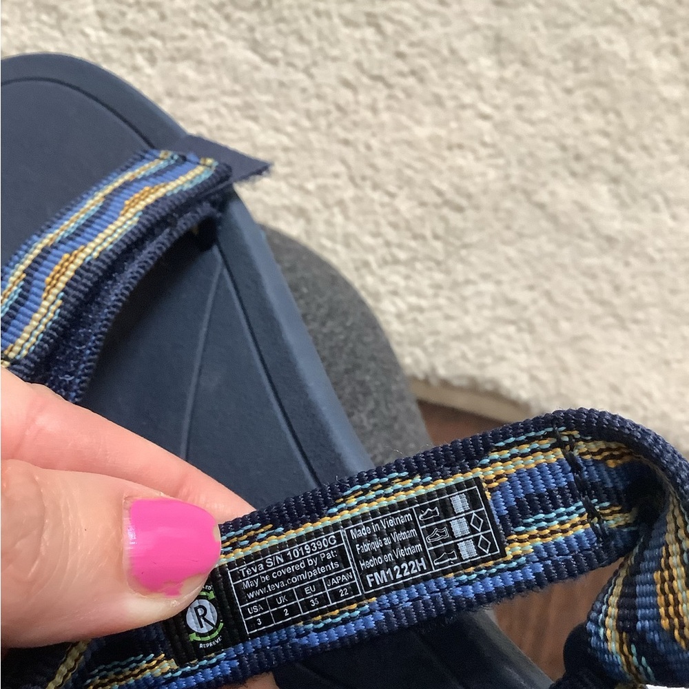 NWOT Teva Kids' Hurricane XLT 2 Kishi Blue Yellow Sandal Size 3 Youth - Picture 7 of 10